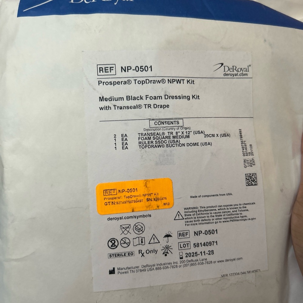 DeRoyal Foam Dressing Kit